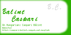 balint caspari business card